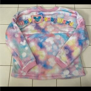 DISNEY SPIRIT JERSEY tie dye plush girls medium large 10/12 NEW NWOT